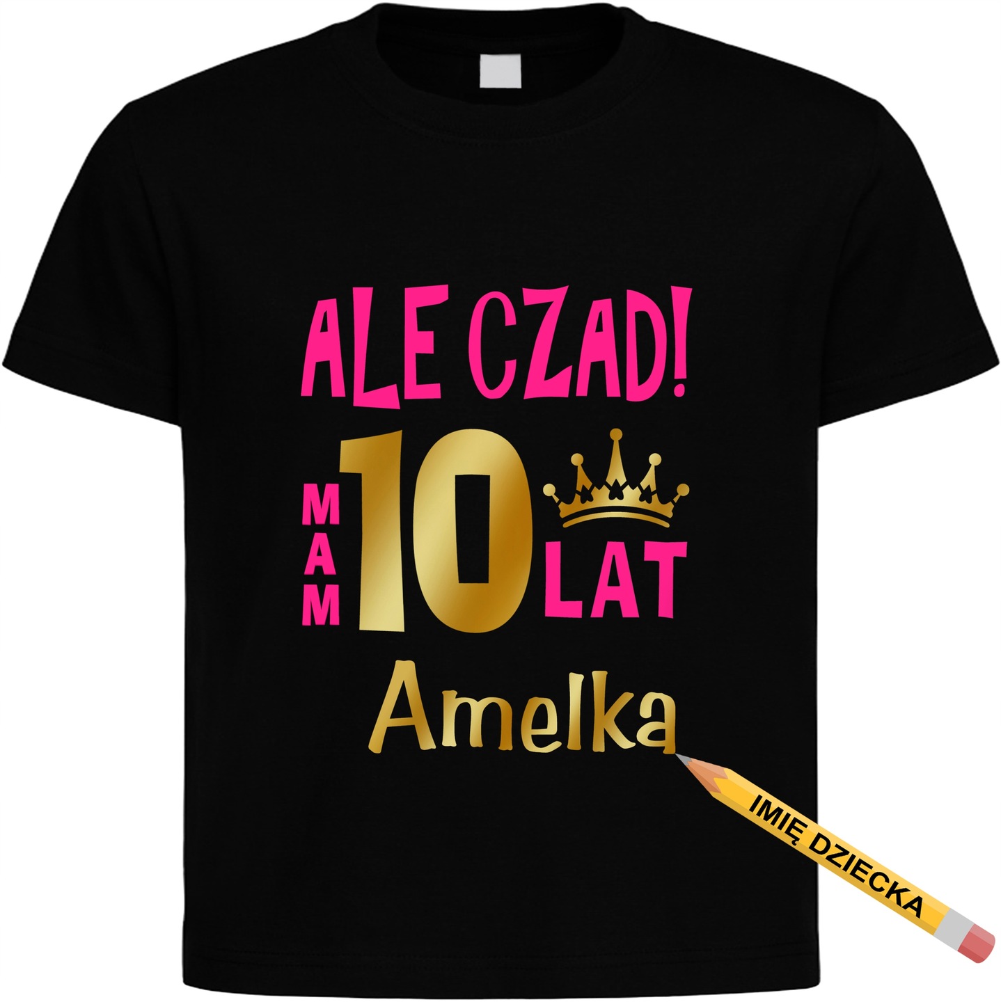 

Koszulka Ale czad mam 10 lat, Imię, r.164(L)