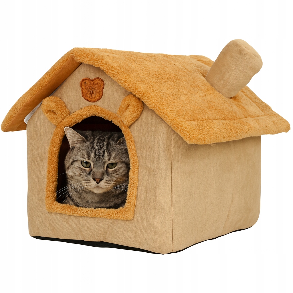 Levně Pelíšek Penízek Pro Malou Kočku Nebo Psa, Domeček, Krabice Polštář 40x33x38cm