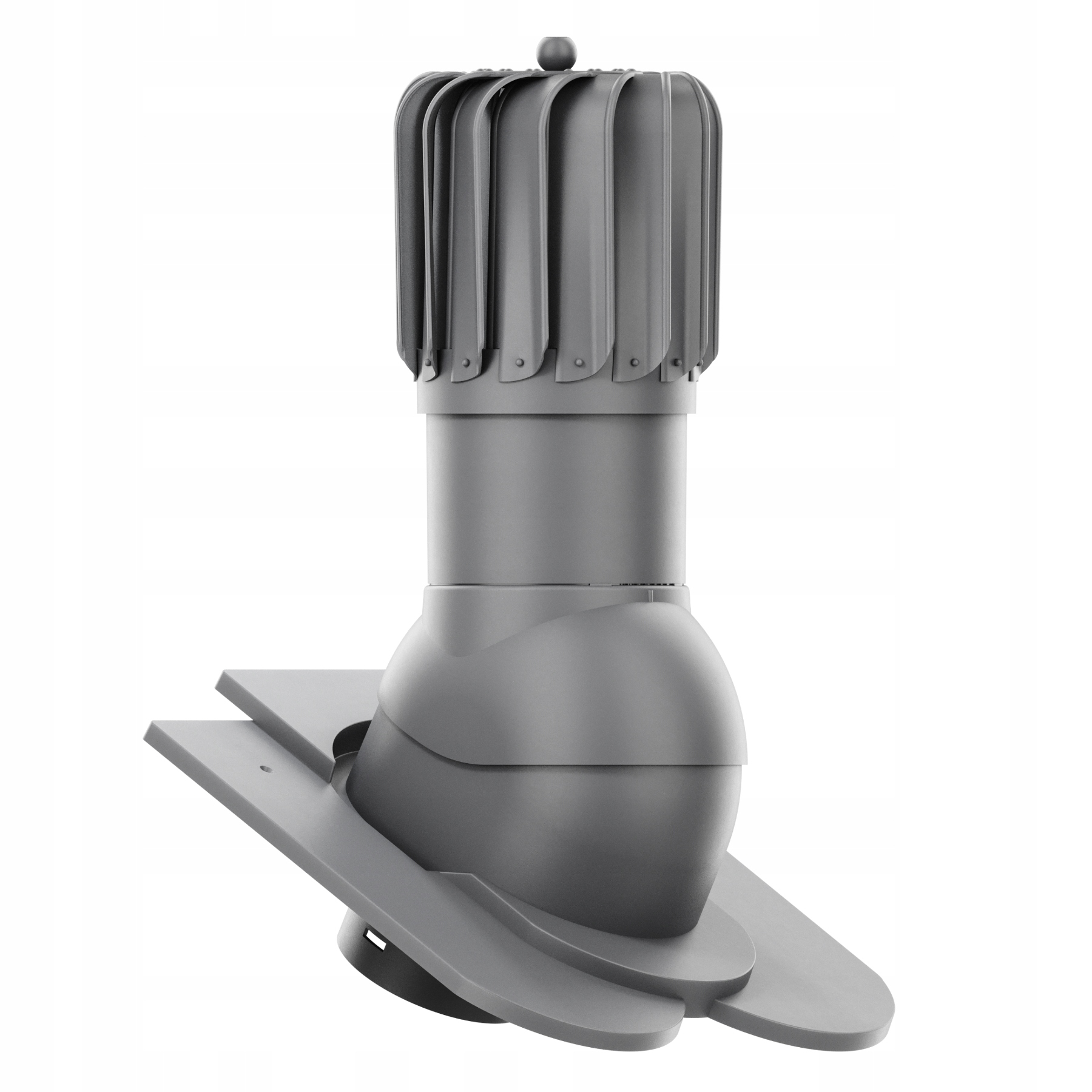 Otočný podlouhlý Větrací komín , fi150, hladké tašky s krajkou Grafit