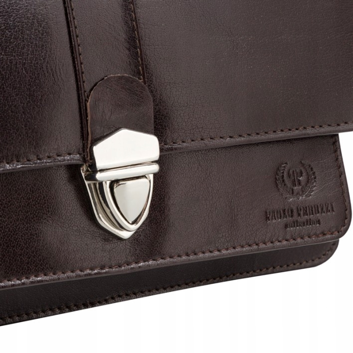 ELEGANCKA SKÓRZANA SASZETKA MĘSKA DO RĘKI T-21-BR Typ saszetka