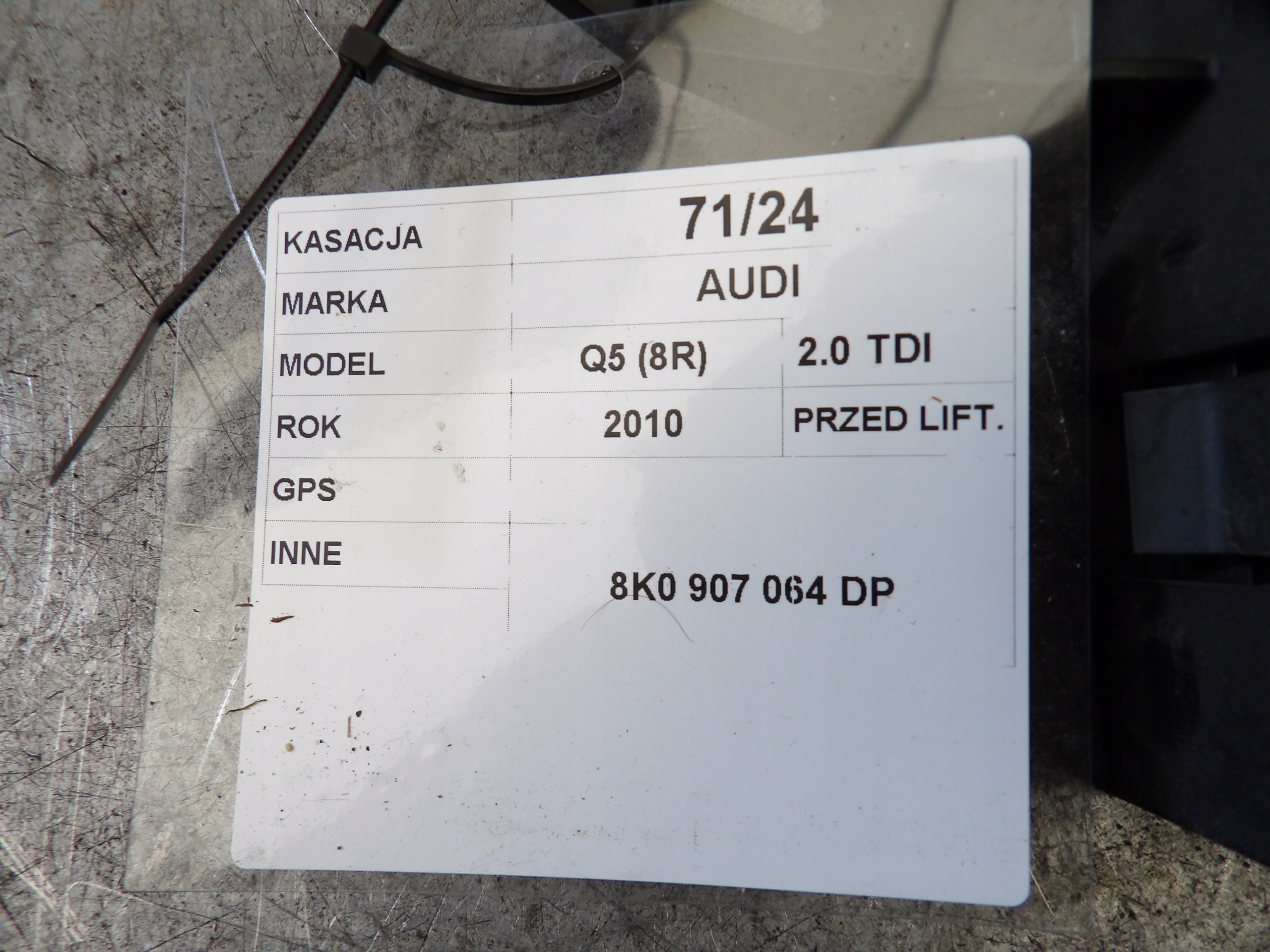Audi Q5 8R Unité commande confort 8K0907064DP