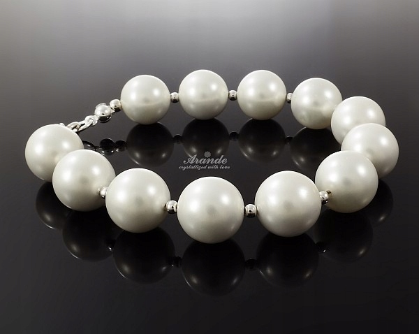 Perly Seashell Krásný Náramek Stříbro