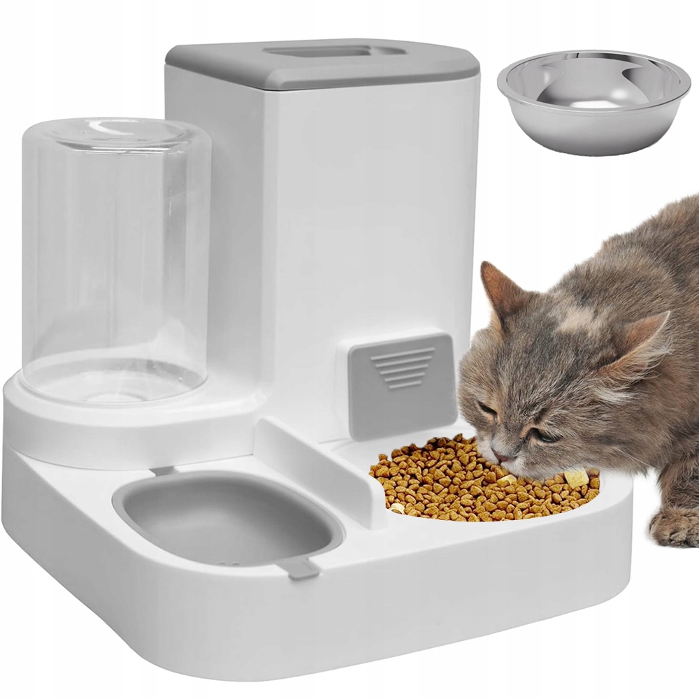 Levně Automatický podavač krmiva a vody pro psy a kočky odděluje suchou mokrou vodu