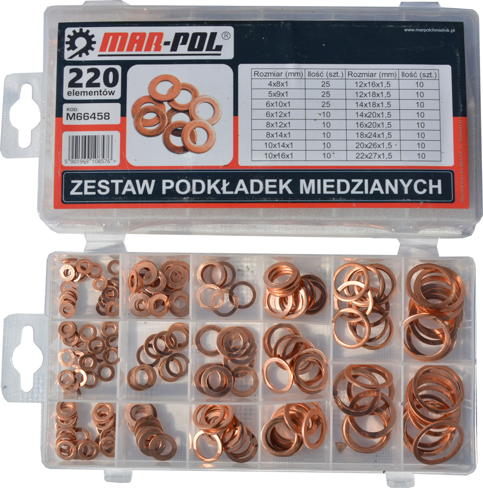 PODKLADKI MIEDZIANE PODKLADEK MIEDZIANYCH 220SZT