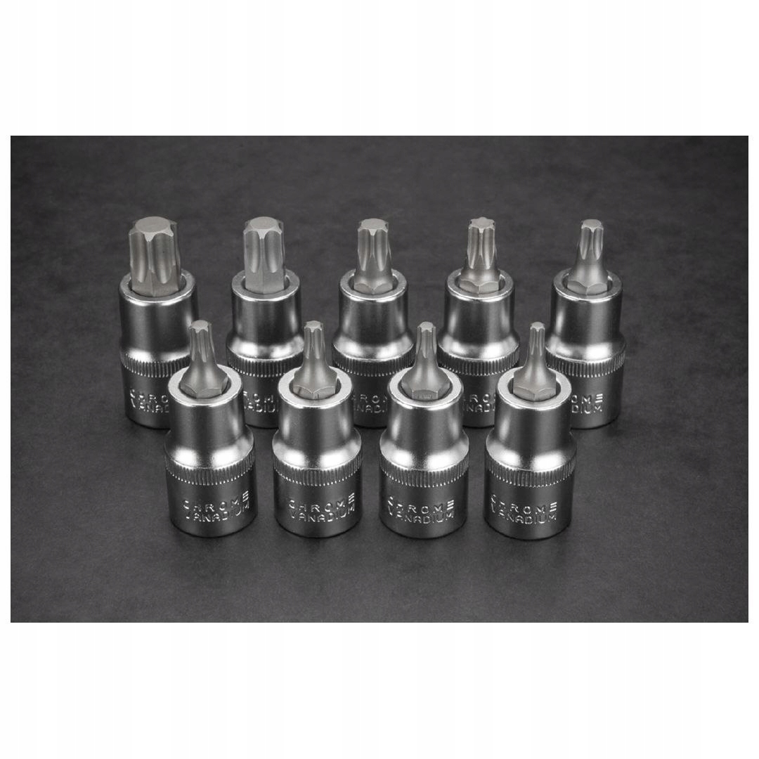 Торцевые наконечники Torx на крышке 55 мм, комплект 9 шт.