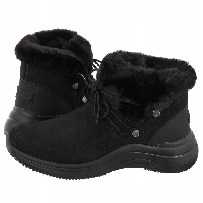 Dámské Kotníkové Boty Semišové Skechers 144271 Černé