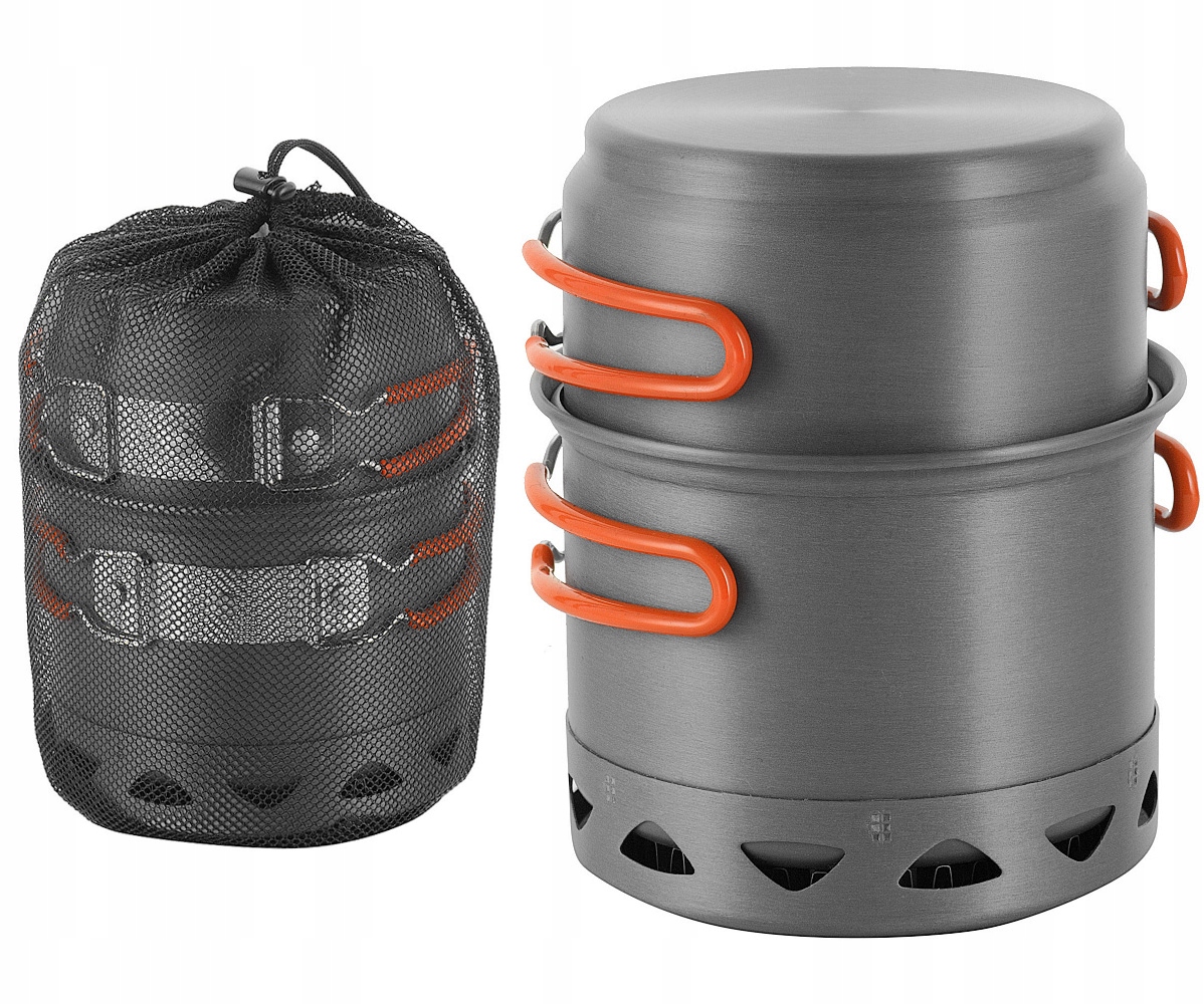 Naczynia turystyczne zestaw dla 1-os pod palnik M-Tac Garnek Rondel Kemping