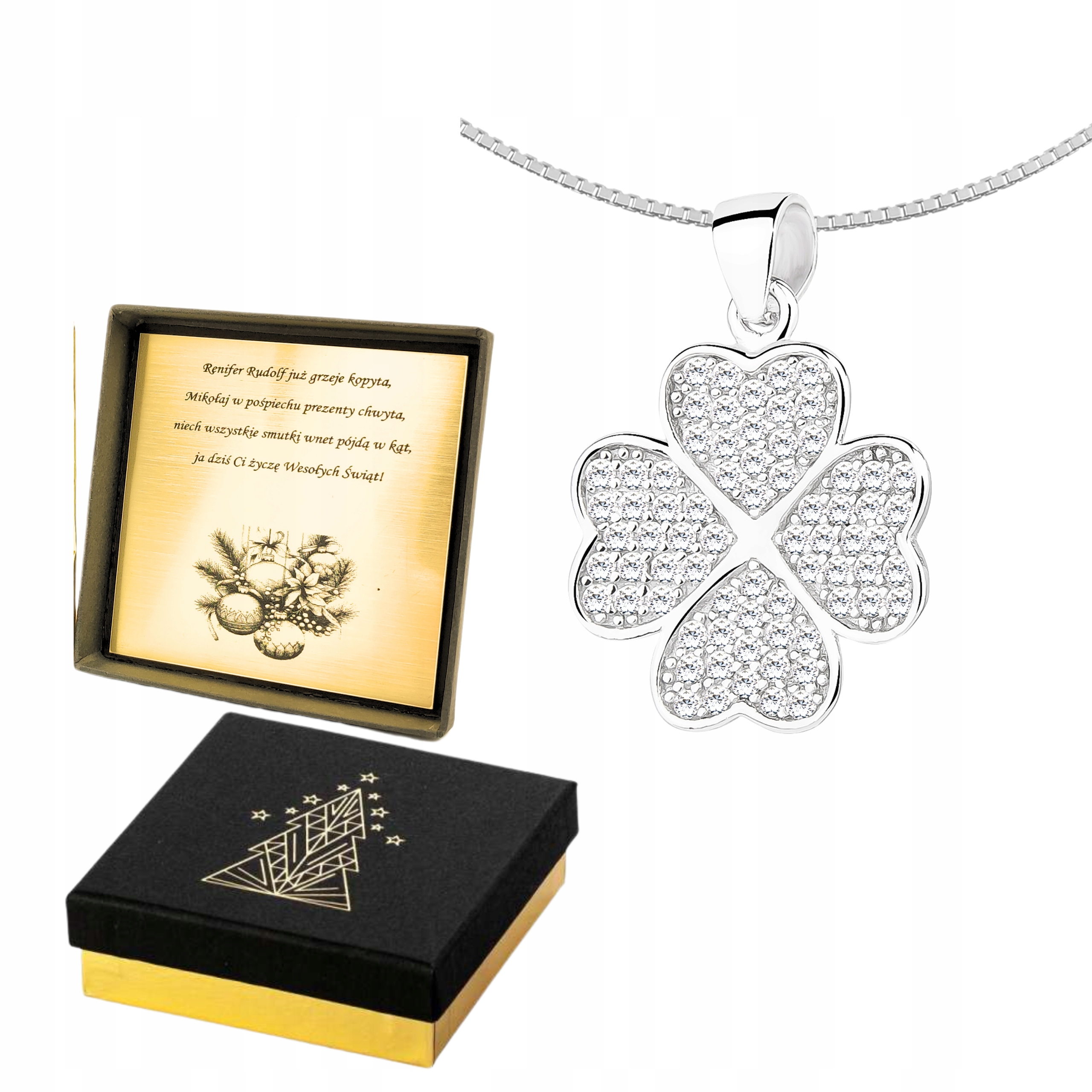 Dámský Řetízek Jetel s přívěskem, vánoční Dárek pro manželku nebo přítelkyni