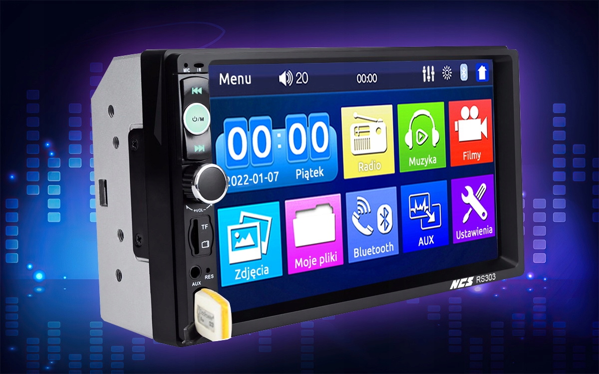 RADIO SAMOCHODOWE 7" do SEAT IBIZA 2002 - 2008 USB Montaż 2-DIN