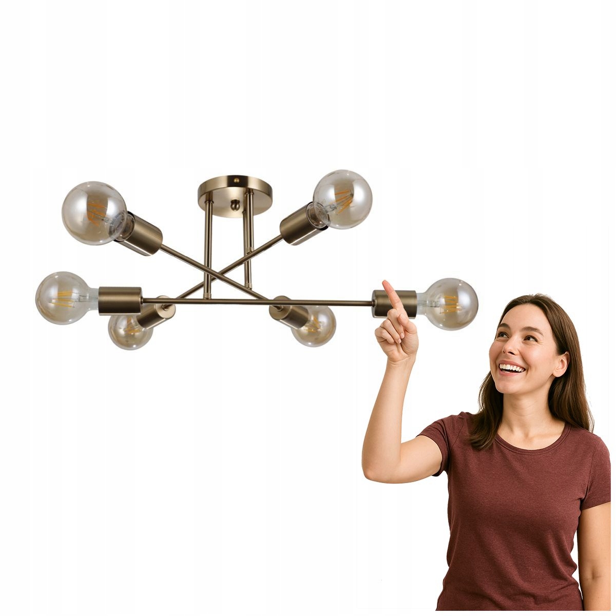 Stropná lampa Formio PND-4052-6-HBR Italux