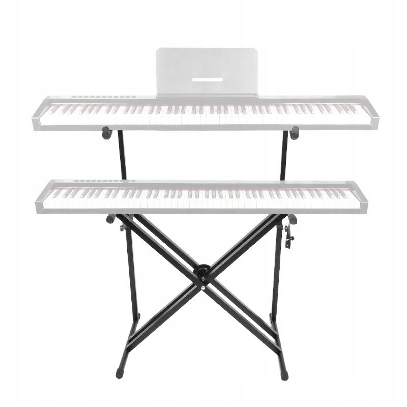 STATYW STOJAK POD KEYBOARD KLAWISZE PIANINO PODWÓJNY REGULOWANY STAND4ME X6