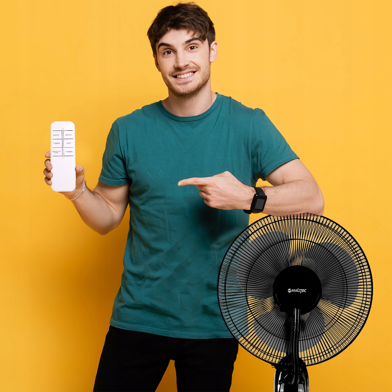 WENTYLATOR WIATRAK PODŁOGOWY Z NAWILŻACZEM MGIEŁKA Marka MalTec