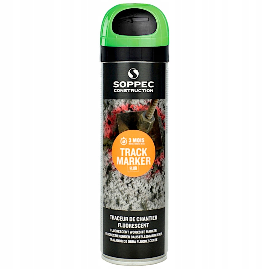 FARBA GEODEZYJNA ZIELONA FLUO TRACK MARKER 1szt. Pojemność 500 ml
