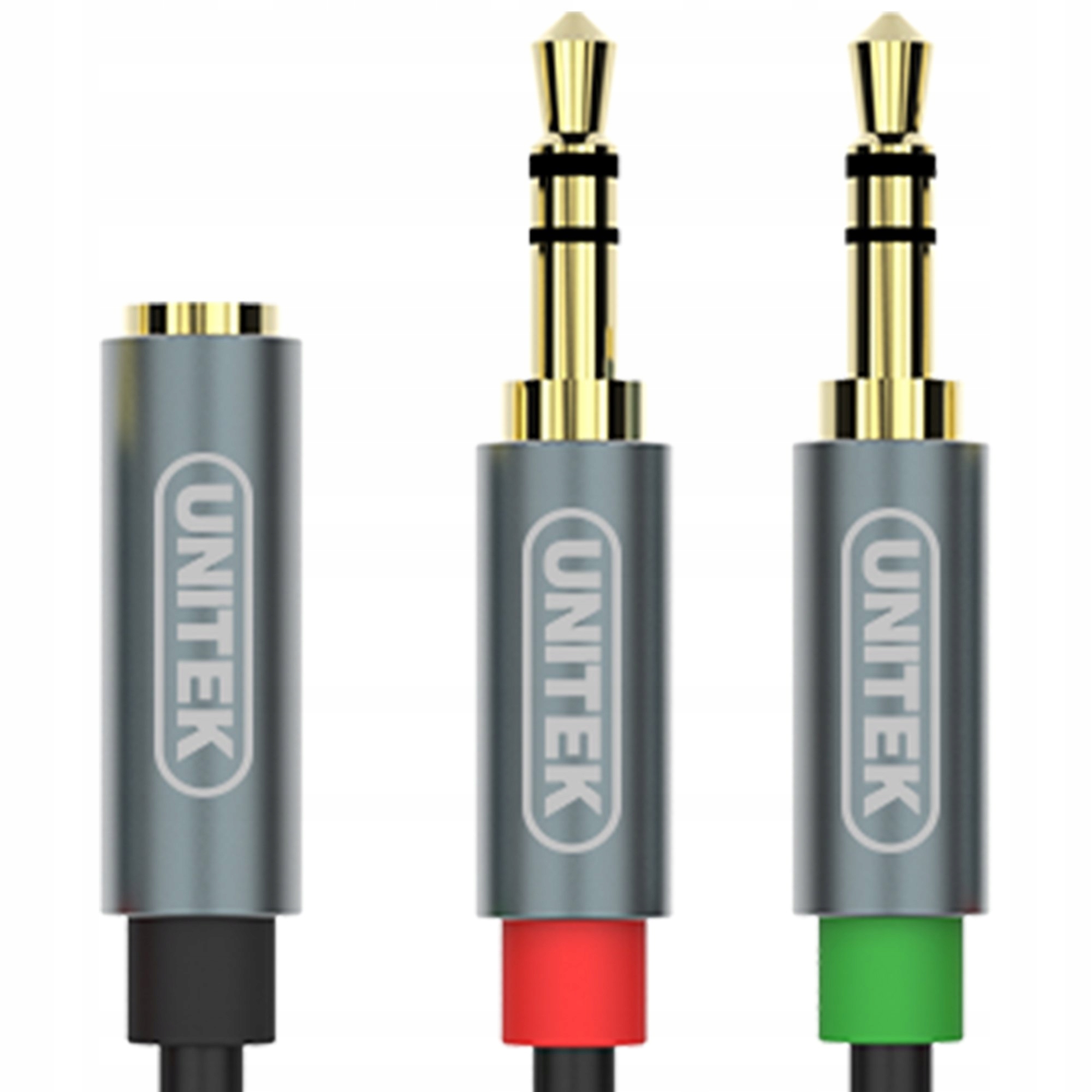 Unitek Rozgałęznik Mini Jack 4pin 2x minijack 3pin