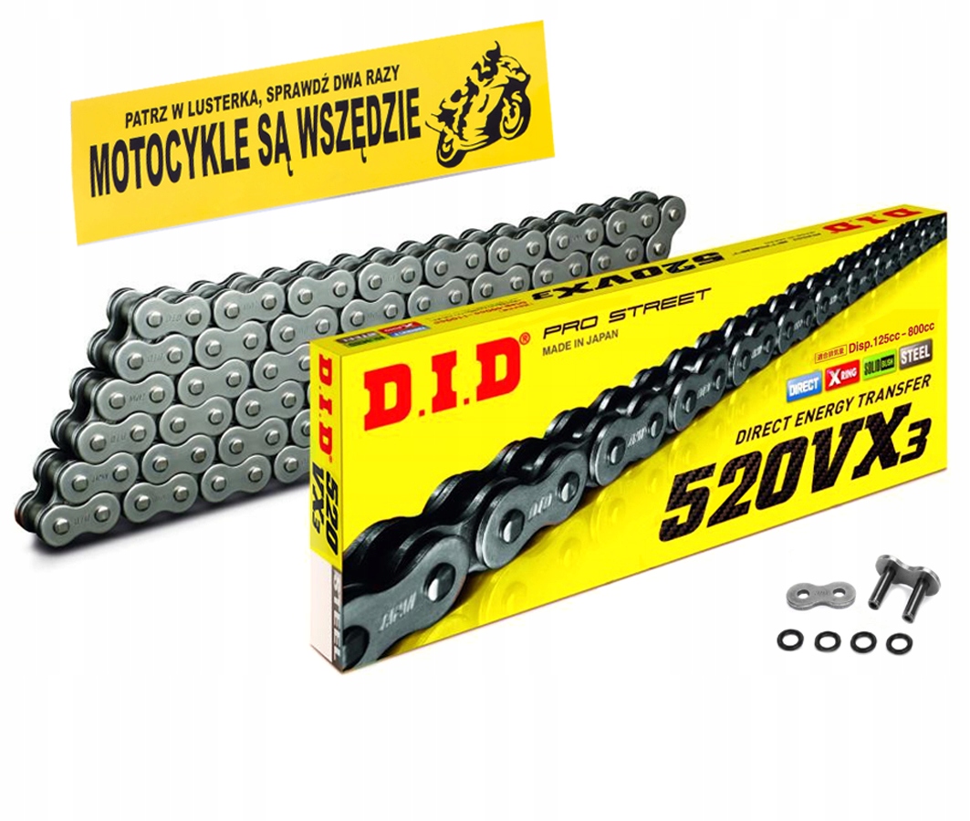 DID520VX3-108ZB - DID ЛАНЦЮГОВИЙ ПРИВІД 520 VX3 108 ЛАНОК