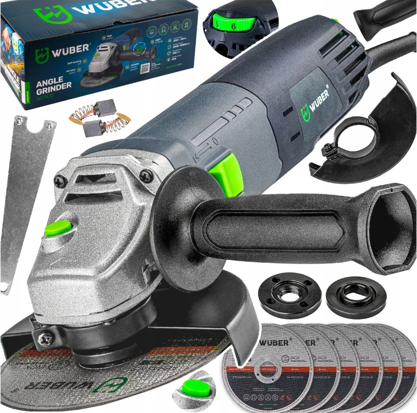 Úhlová Bruska Bruska Diax Silná S Regulací 125 MM 6 Kotoučů Wuber