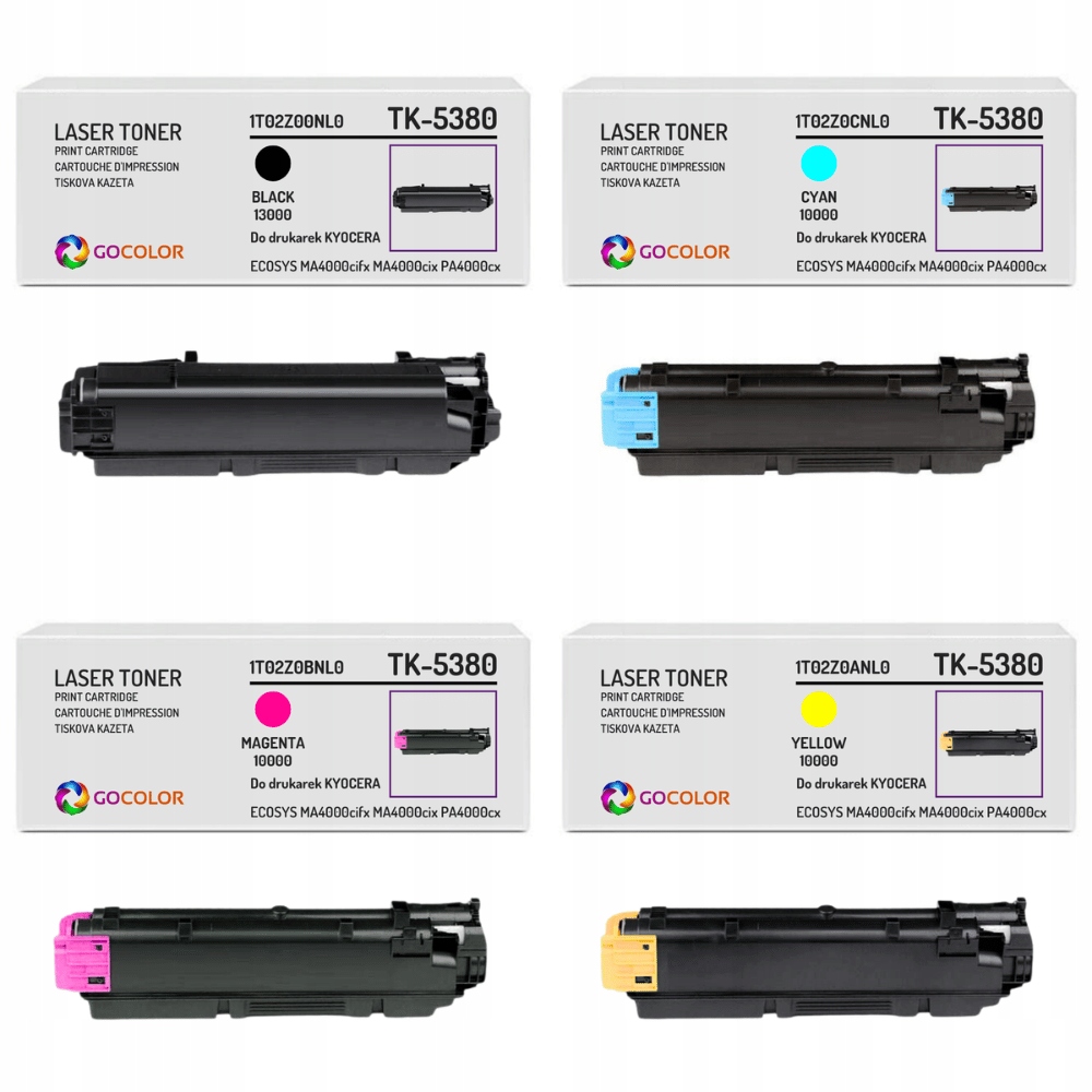 Nowy 4x Toner TK-5380 Cmyk do Kyocera Ecosys MA4000cifx MA4000cix