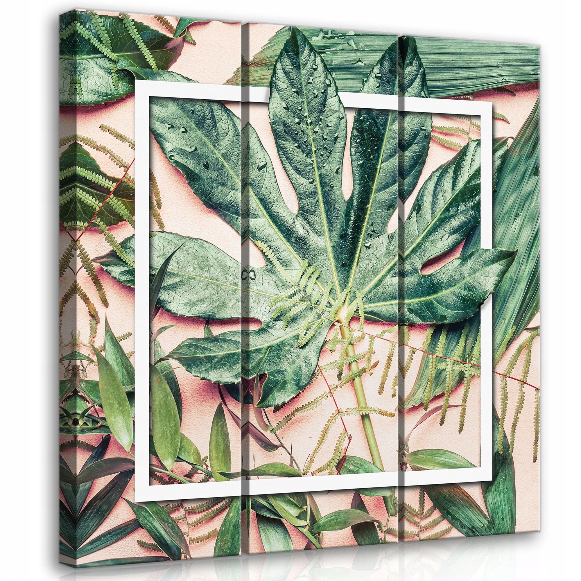 Obraz 90x100 Tropické listy zeleň svěžest příroda klid relaxace