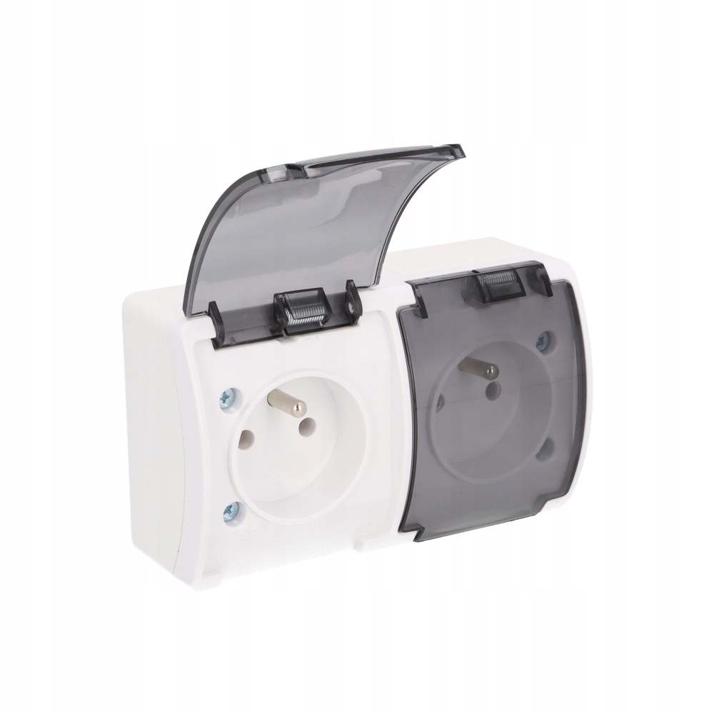 GNIAZDO PODWÓJNE HERMETYCZNE NATYNKOWE Z KLAPKĄ EAN (GTIN) 5904734010166