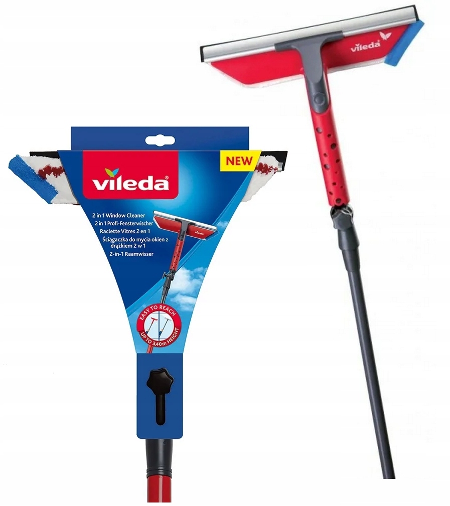 Levně Stěrka Vileda Čistič Oken S Tyčí 2V1