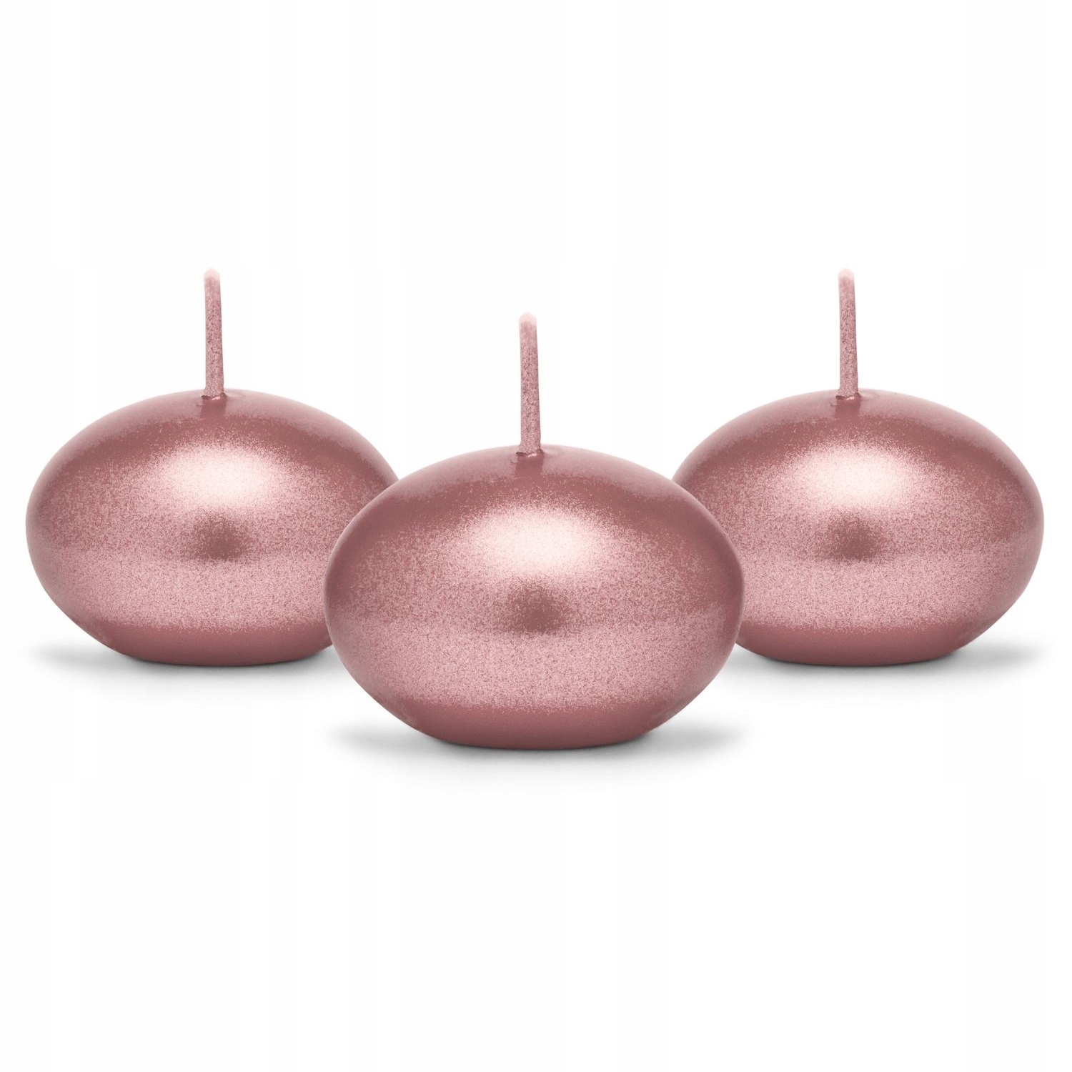 

Świeczki Pływające różowe złoto rose gold 4 cm x50