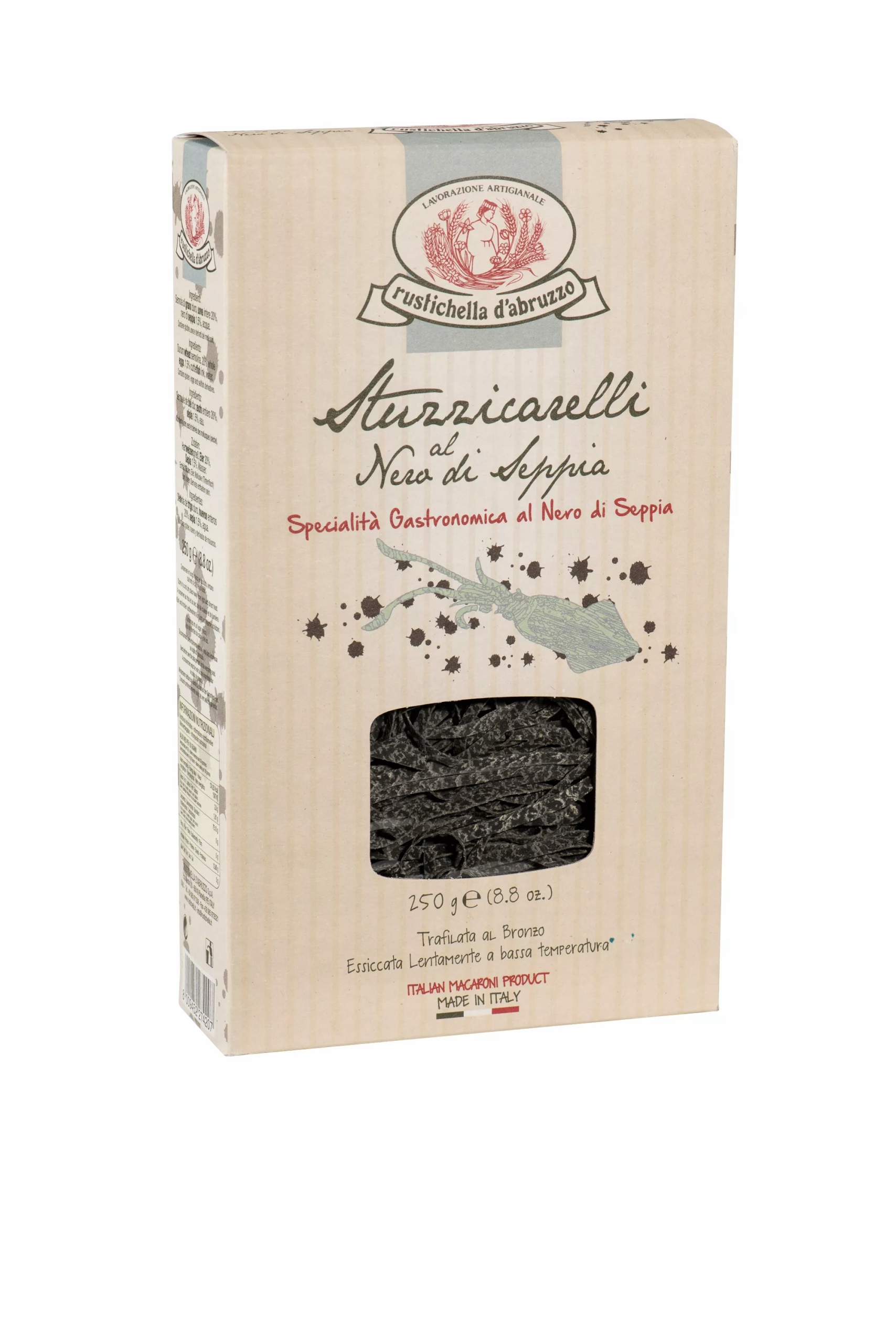 Těstoviny Nero di Sepia 250 g – černé těstoviny s inkoustem z mouky