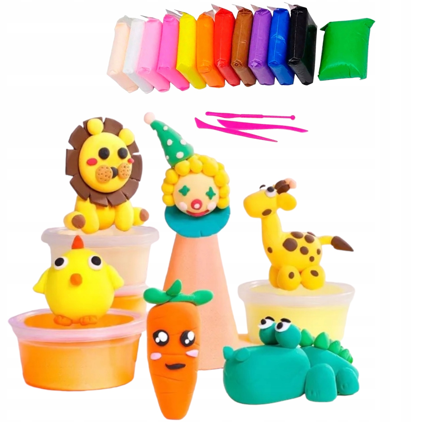 MASA PLASTYCZNA MAGICZNA PIANKOLINA PIANKOWA SUPER CLAY 36 SZT Marka Toys