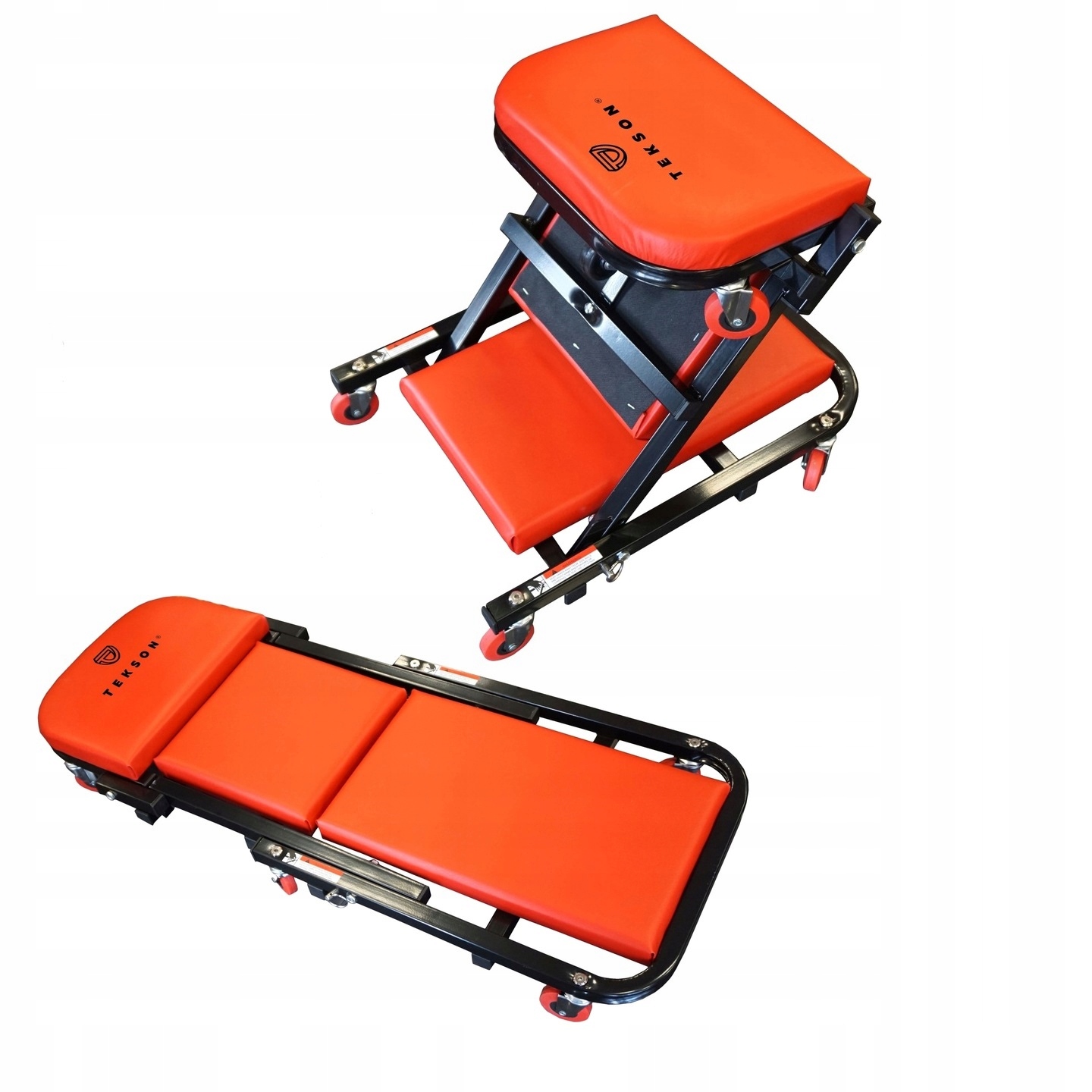 LEŻANKA WARSZTATOWA SKŁADANA 7 KOŁOWA SIEDZISKO STOŁEK WÓZEK WARSZTATOWY