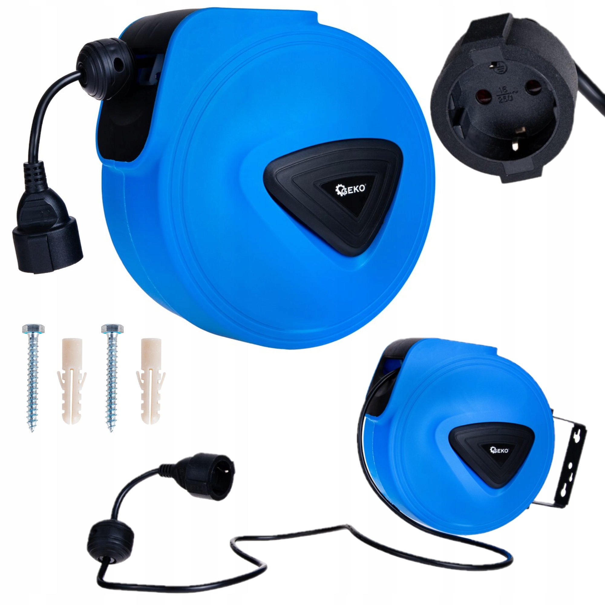 Prodlužovací Kabel 15 M Elektrický automatický s nástěnným zavíračem IP20 Geko