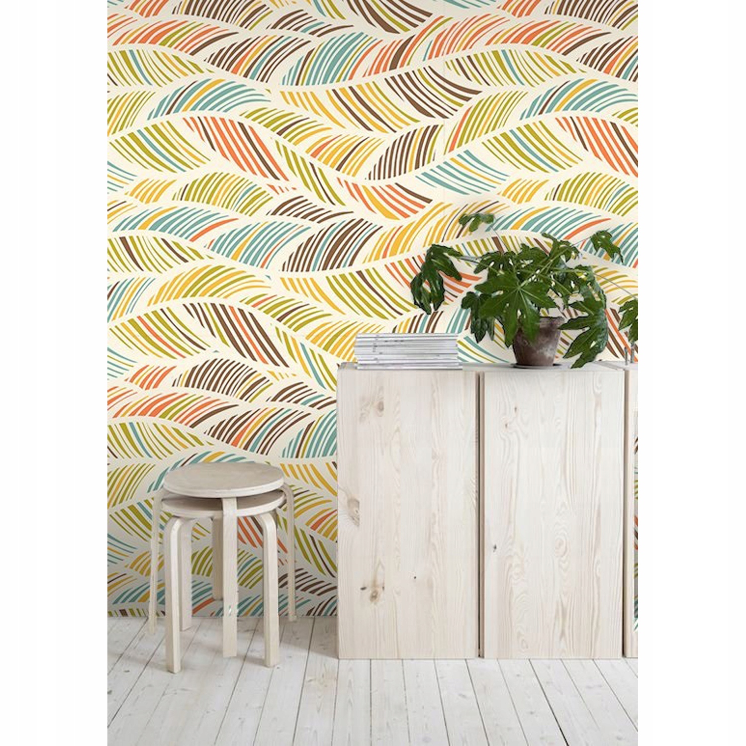 

Tapeta flizelinowa Abstrakcja fala liście 104x70