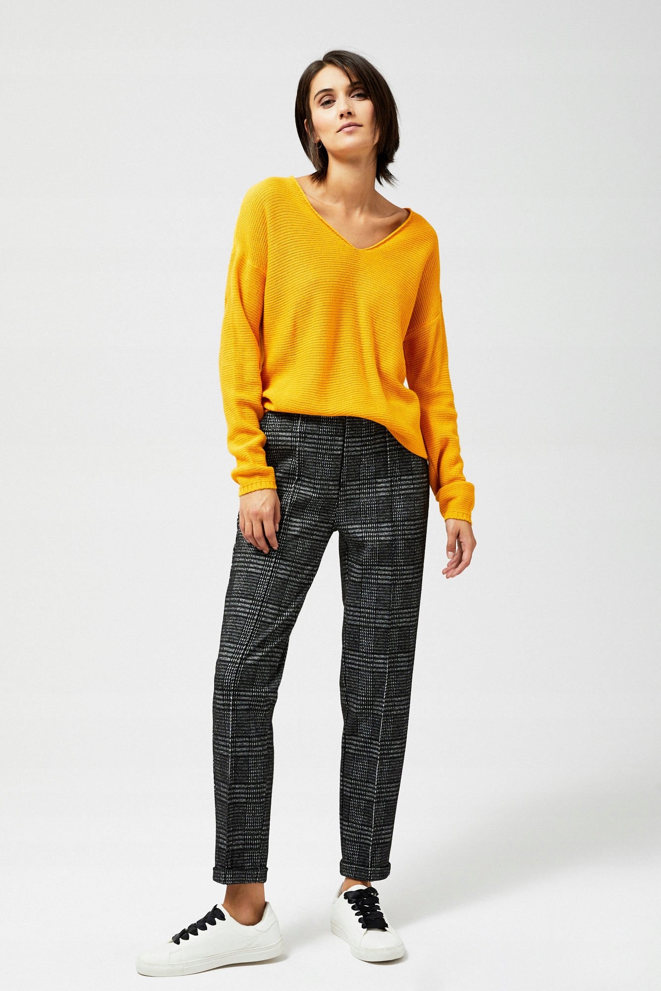 

Moodo Spodnie w kratę Z-SP-3020 Black; Xs