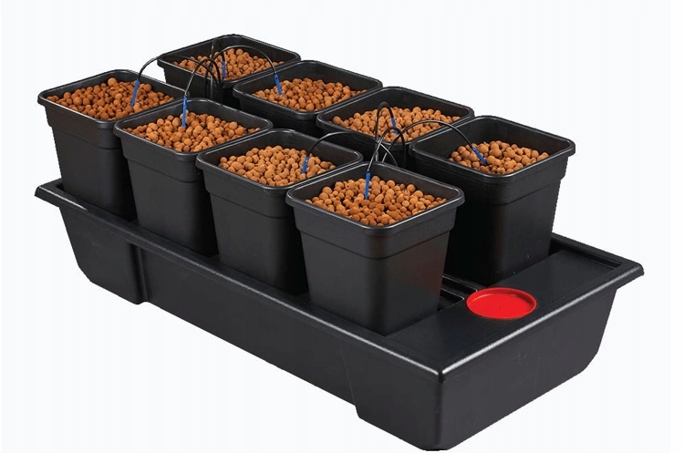 Hydroponický systém Wilma Small Wide 8 x 11L 120x60xh20 cm s čerpadlem