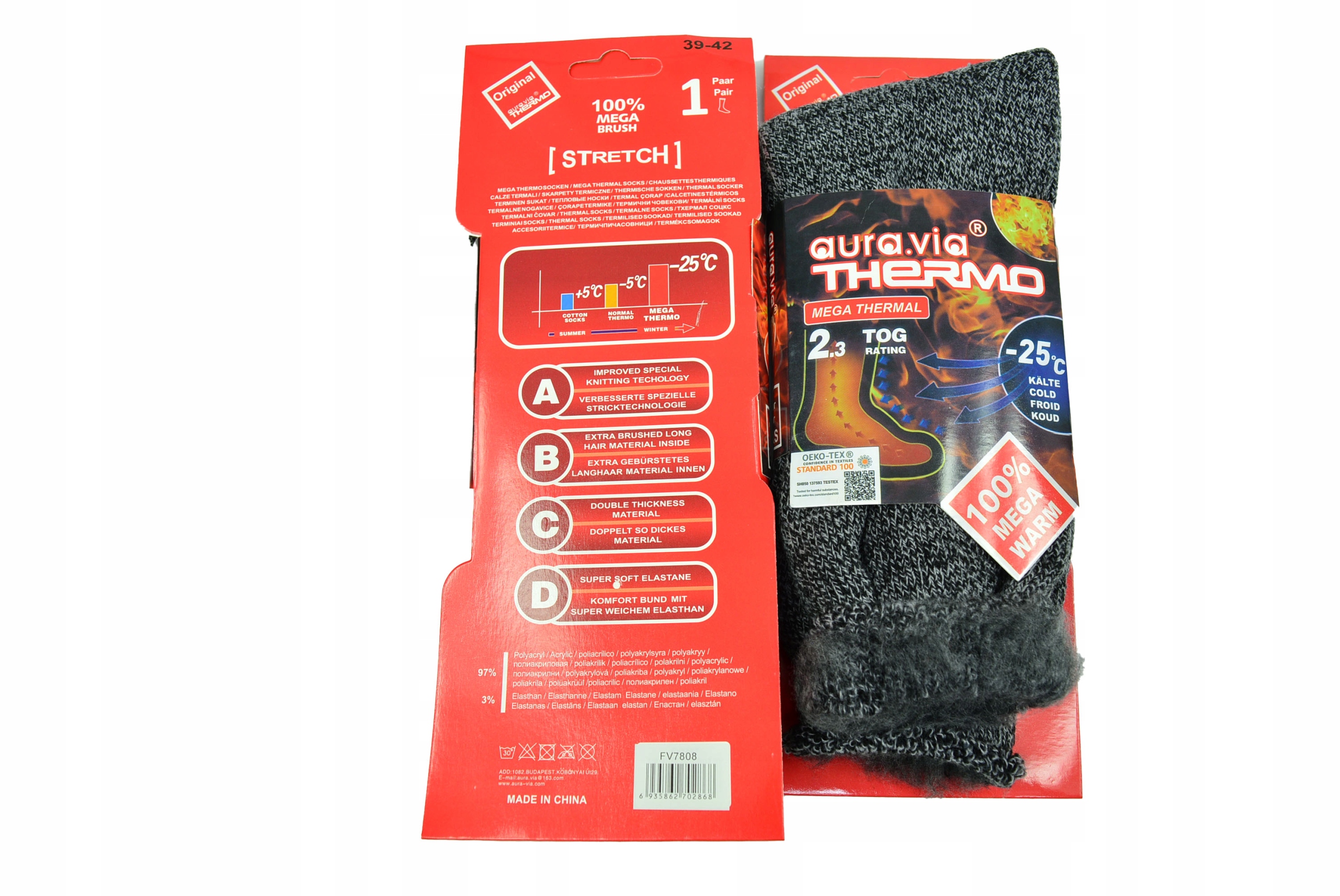 

Termiczne Skarpety Thermo Aura 39-42 Antracyt