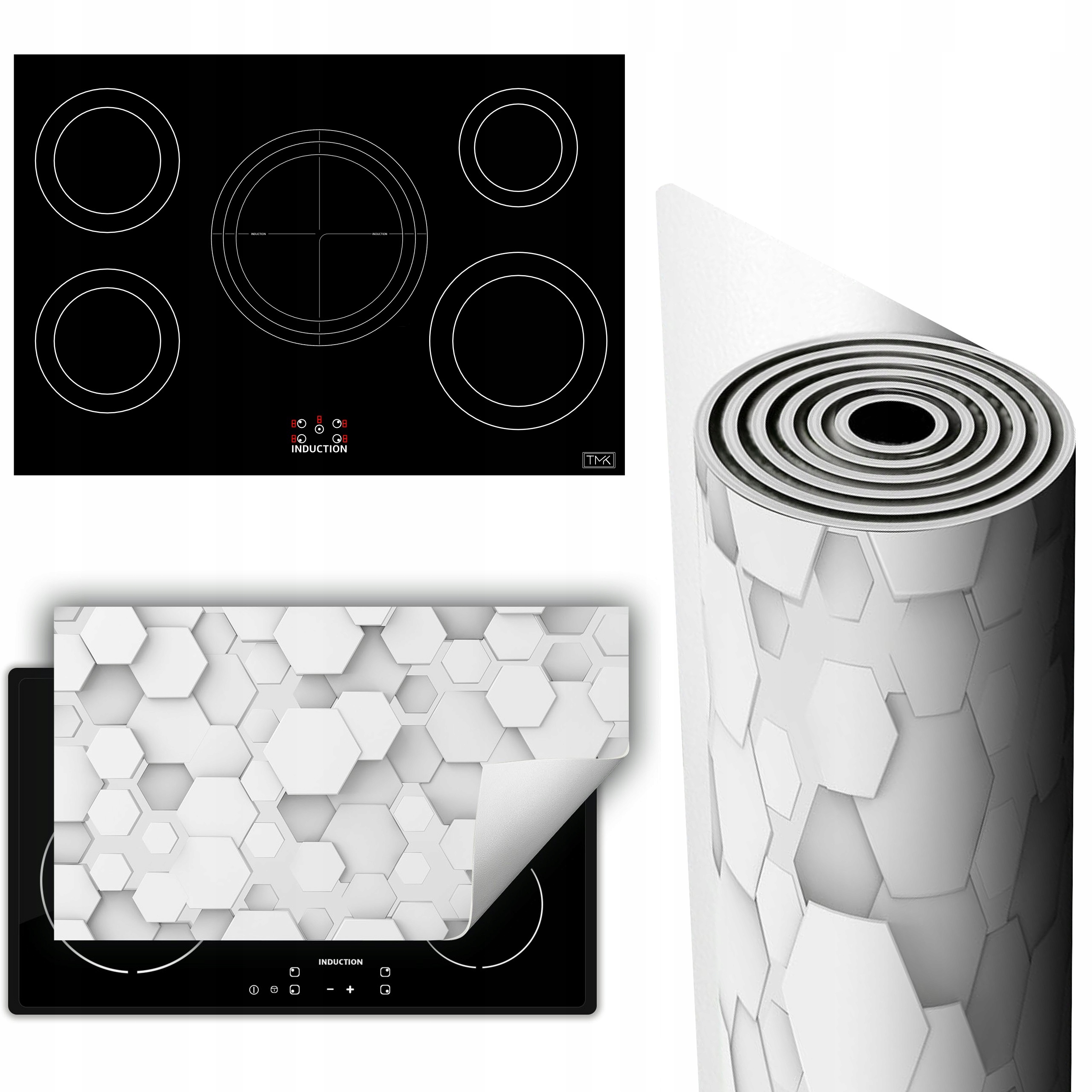 Vinylová Podložka Ochrana Kuchyňské Desky 90x52 šedá 3D