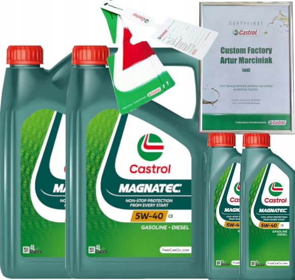 CASTROL MAGNATEC 5W40 C3 10L BMW LL-04 FIAT 9.55535-S2 + ZAWIESZKA