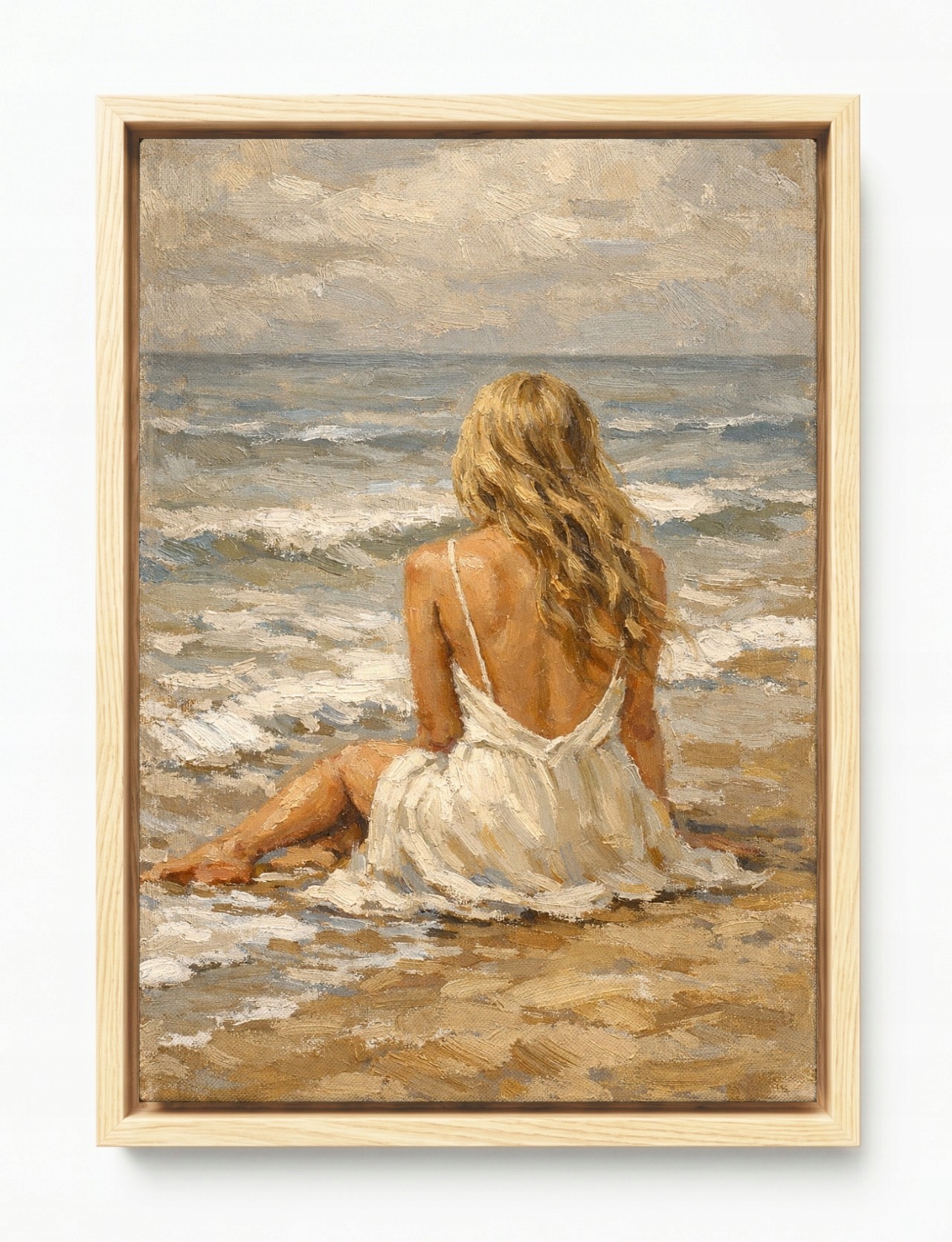 Obraz Rám Americká Krabička Žena Dívka Moře Vlny Pláž Relaxace 80x120