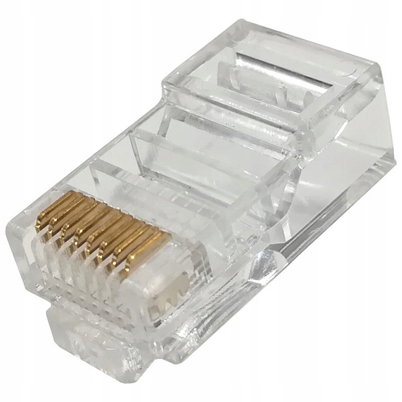 Wtyk RJ45 Utp kat. 5e, drut, Netrack, przelotowy (10 szt)