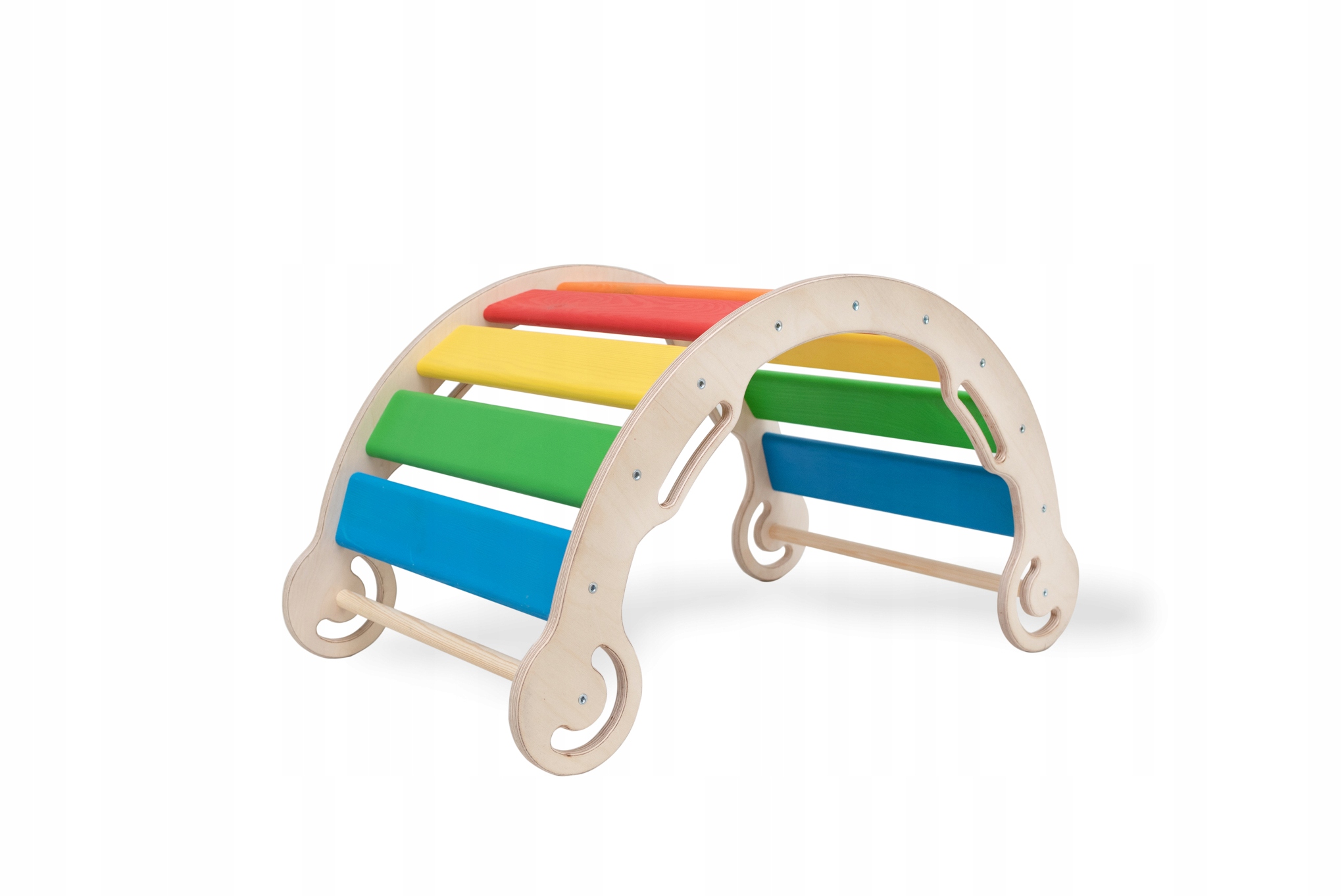 Bujak drewniany dla dzieci - Bujaczek Montessori Kolorowy r. M