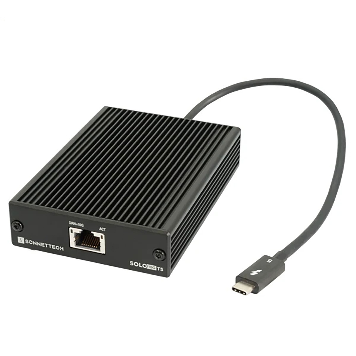 Sonnettech Solo10G Thunderbolt 5 USB4 adaptér na 10GbE RJ45 Ethernet pro macOS a Windows