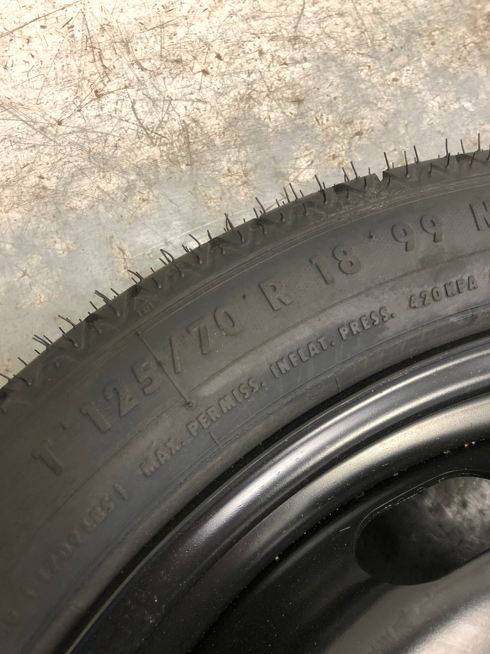 wheel spare 18" VW 1K0601027AP