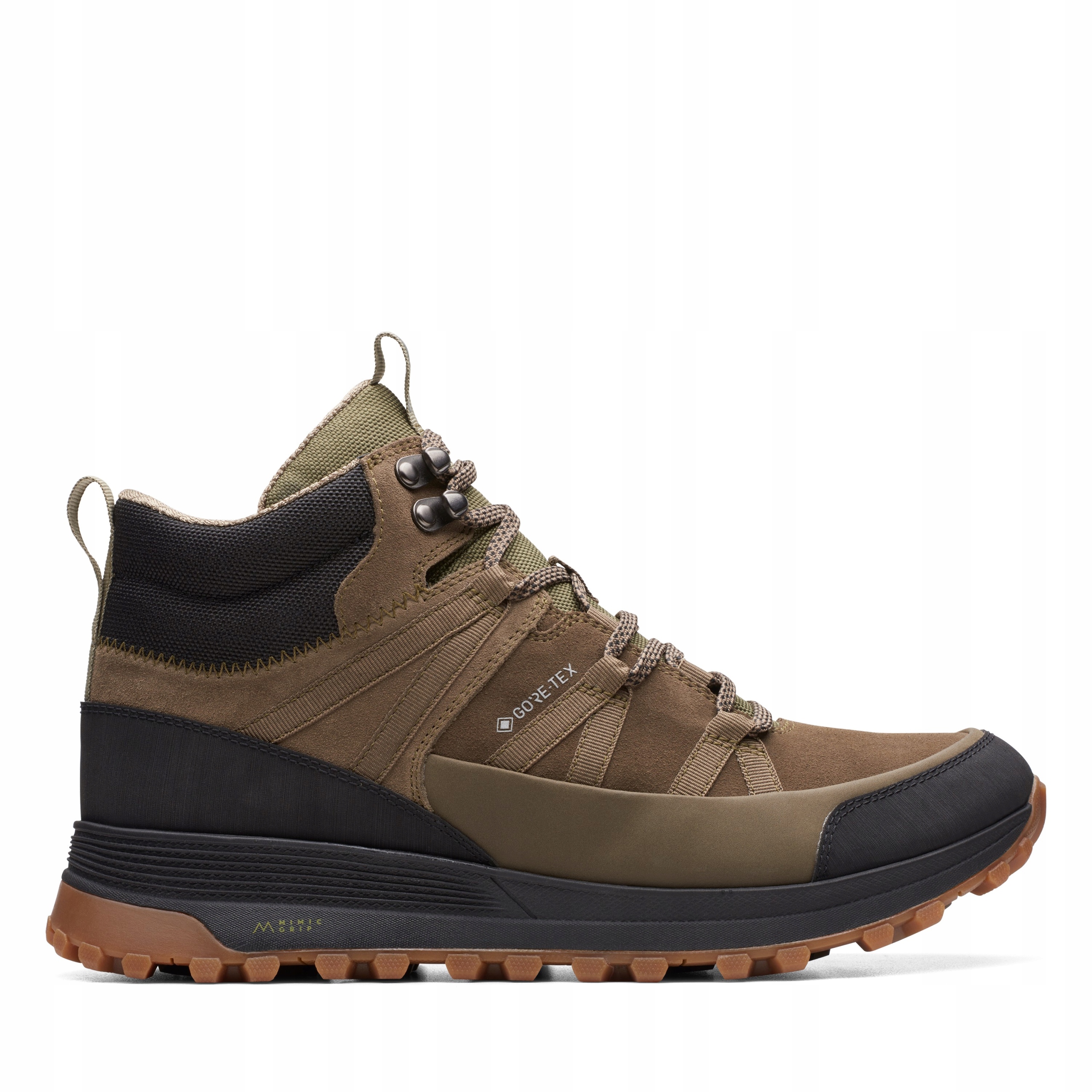 Buty męskie trekkingowe Clarks Atl Trek Rise Gore-tex wysokie khaki 45