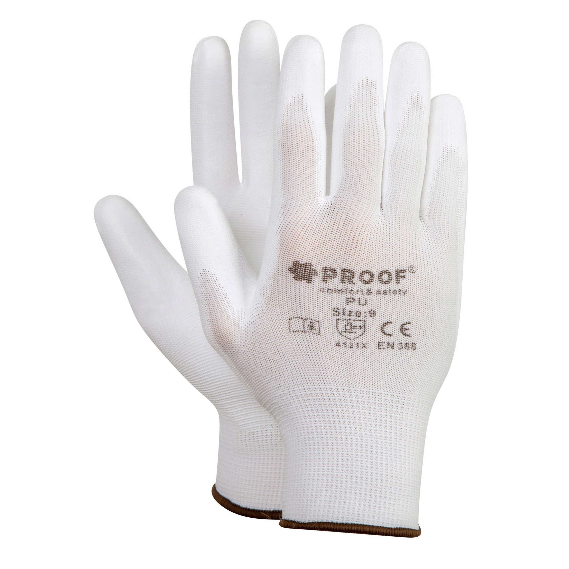 RĘKAWICE OCHRONNE ROBOCZE BHP BUDOWLANE POLIURETAN ROZ. 7 S 10 PAR Stan opakowania oryginalne