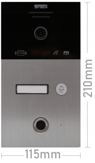 Wideodomofon WiFi FHD 5TECH ODCISK PALCA Kamera w panelu zewnętrznym Bez regulacji