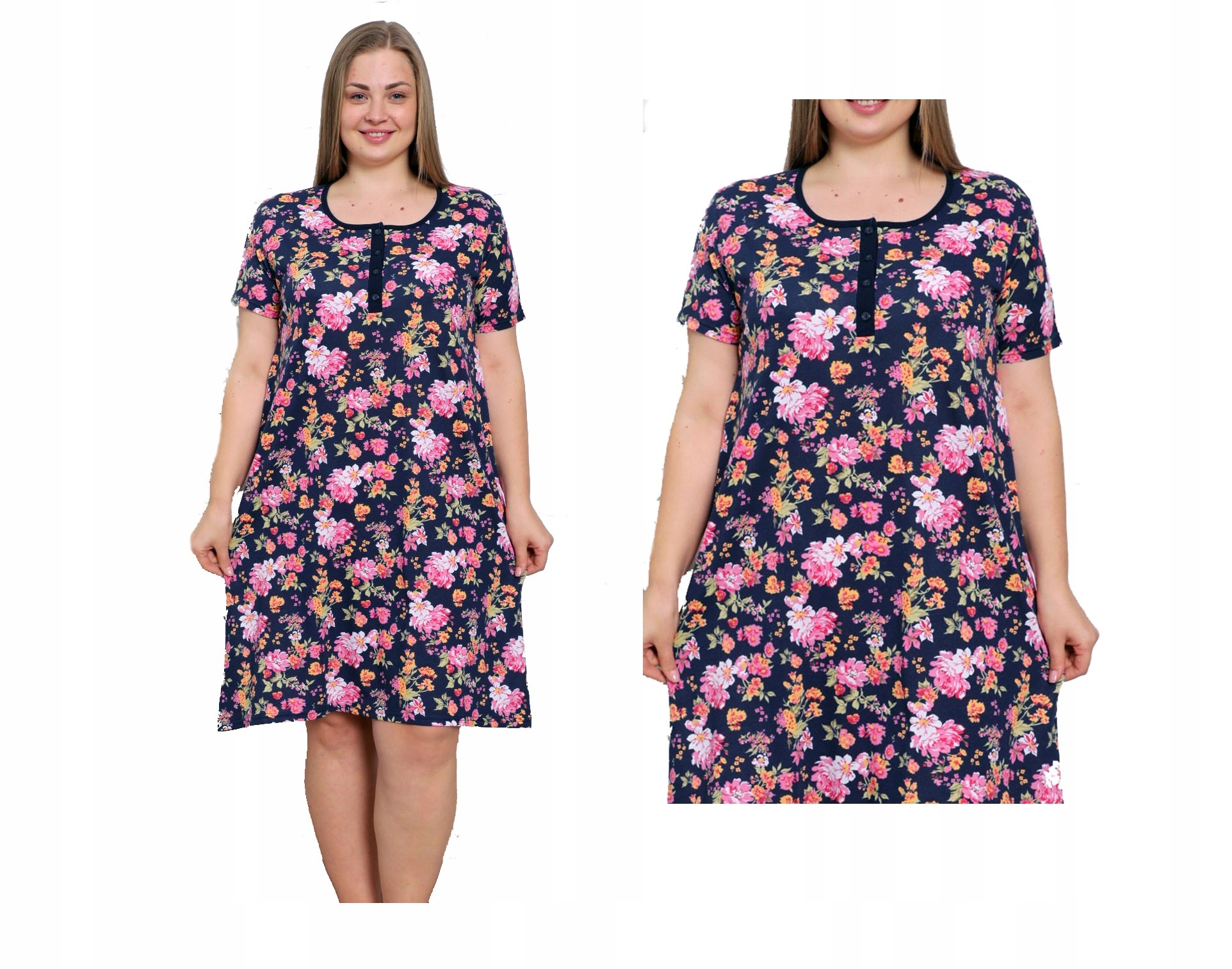 

Koszula nocna guziki koszulka damska rozpinana 3XL
