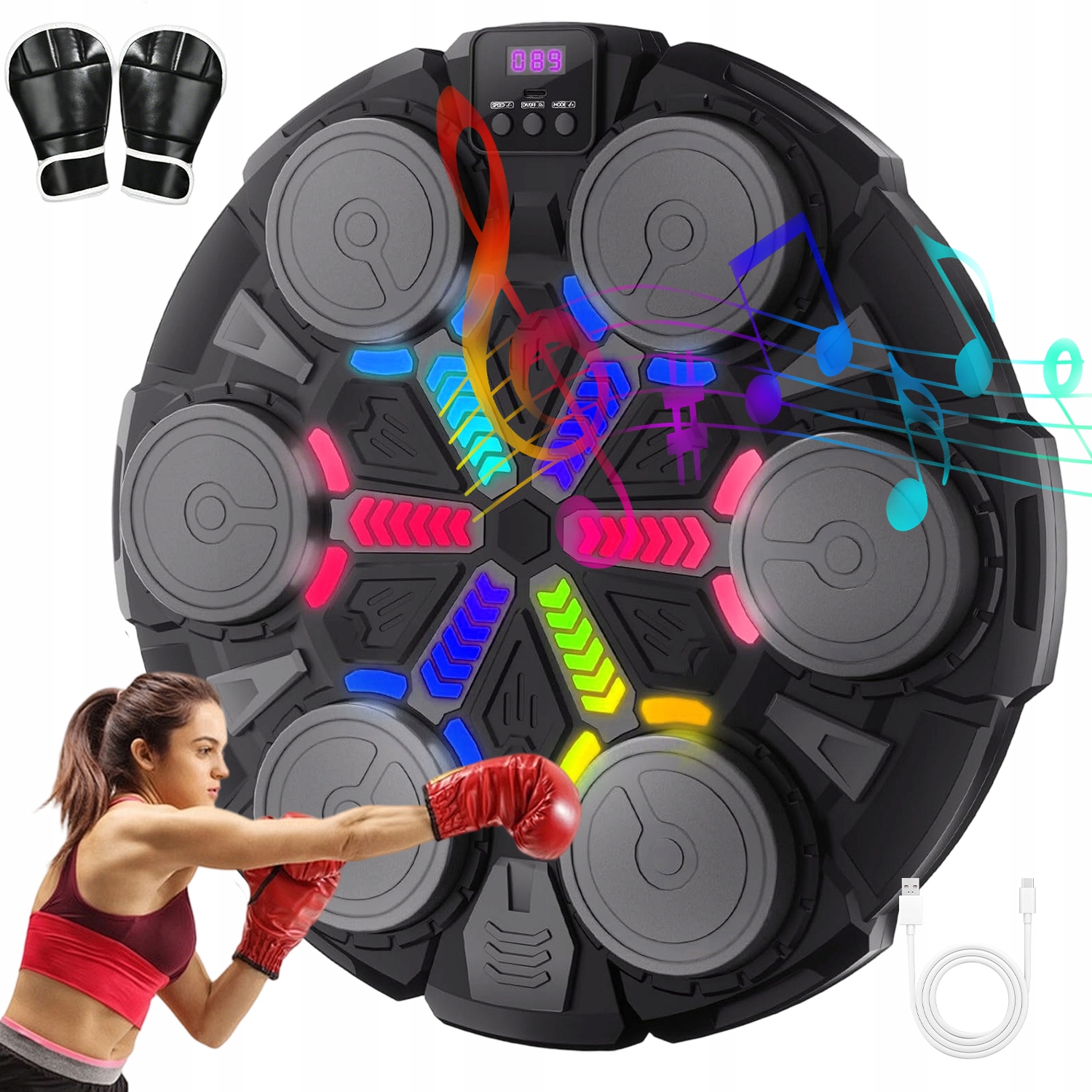Music Boxing Machine Boxovací Stěna Hudební Štít Bluetooth Rukavice