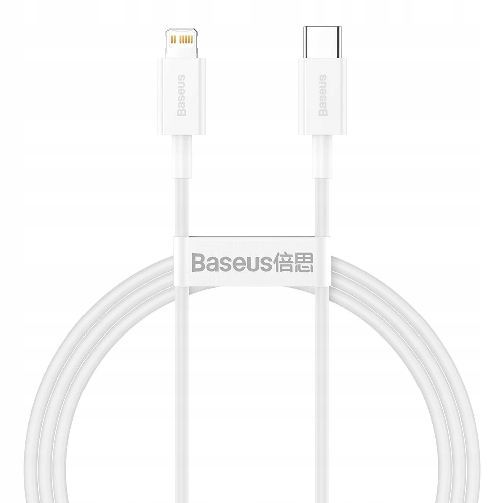 Kabel Baseus USB typ C - Apple Lightning 1 m biały