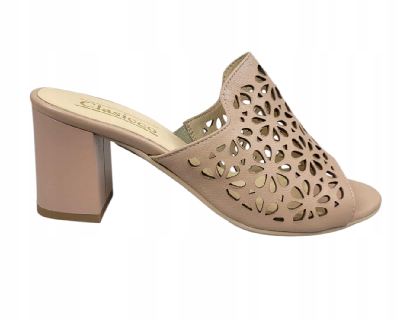 Clasicco Nazouváky Ažurové Na Sloupku 0446 Béžové vel.37