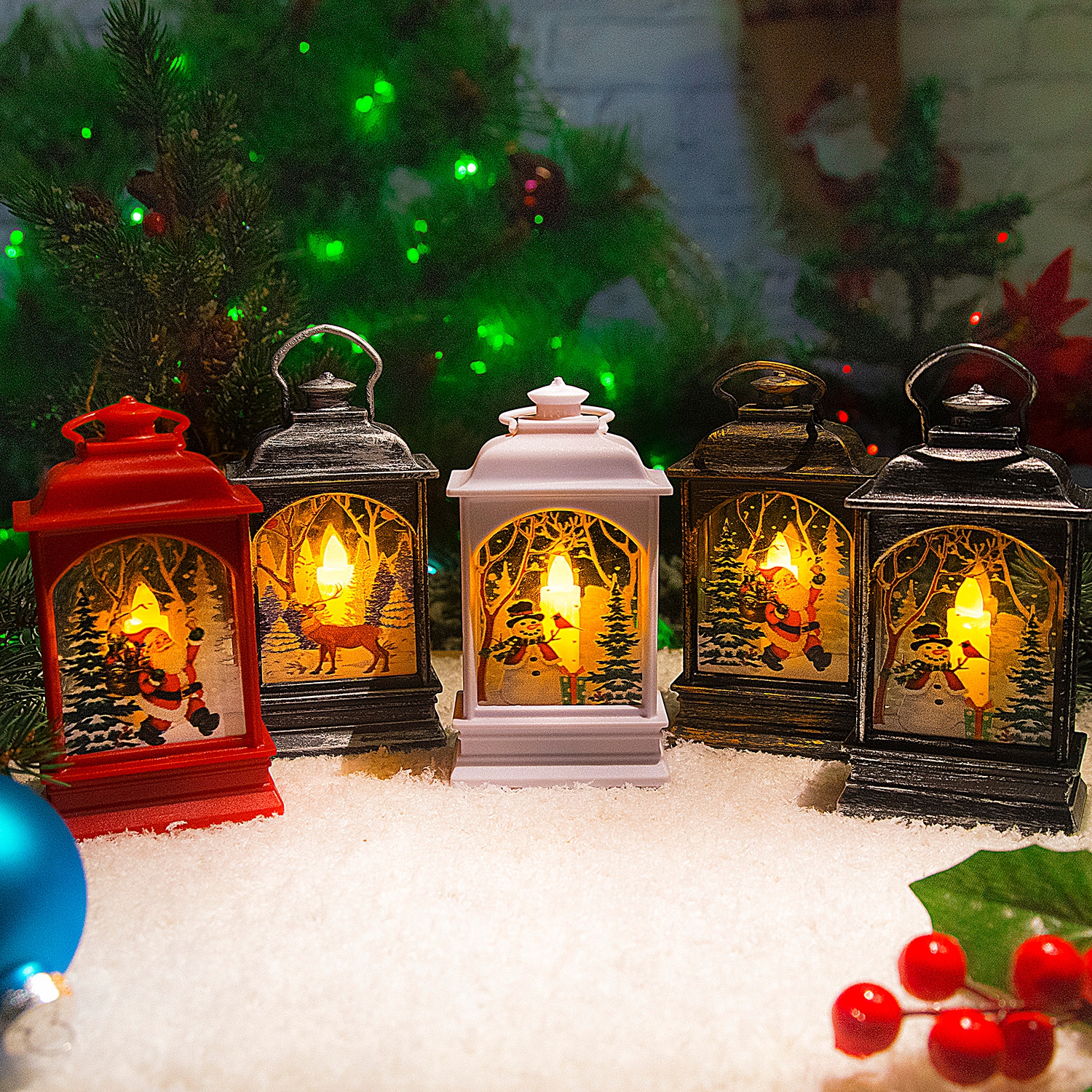 ŚWIĄTECZNA LATARENKA DEKORACJA LAMPION LED ŚWIĘTA Rodzaj lampion