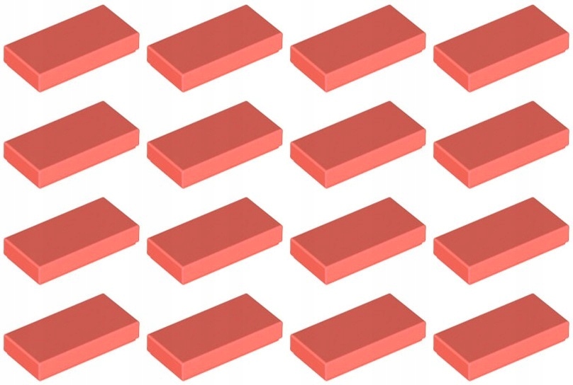 

Lego 3069b Tile 1x2 coral Nowa (4g) 16 szt.