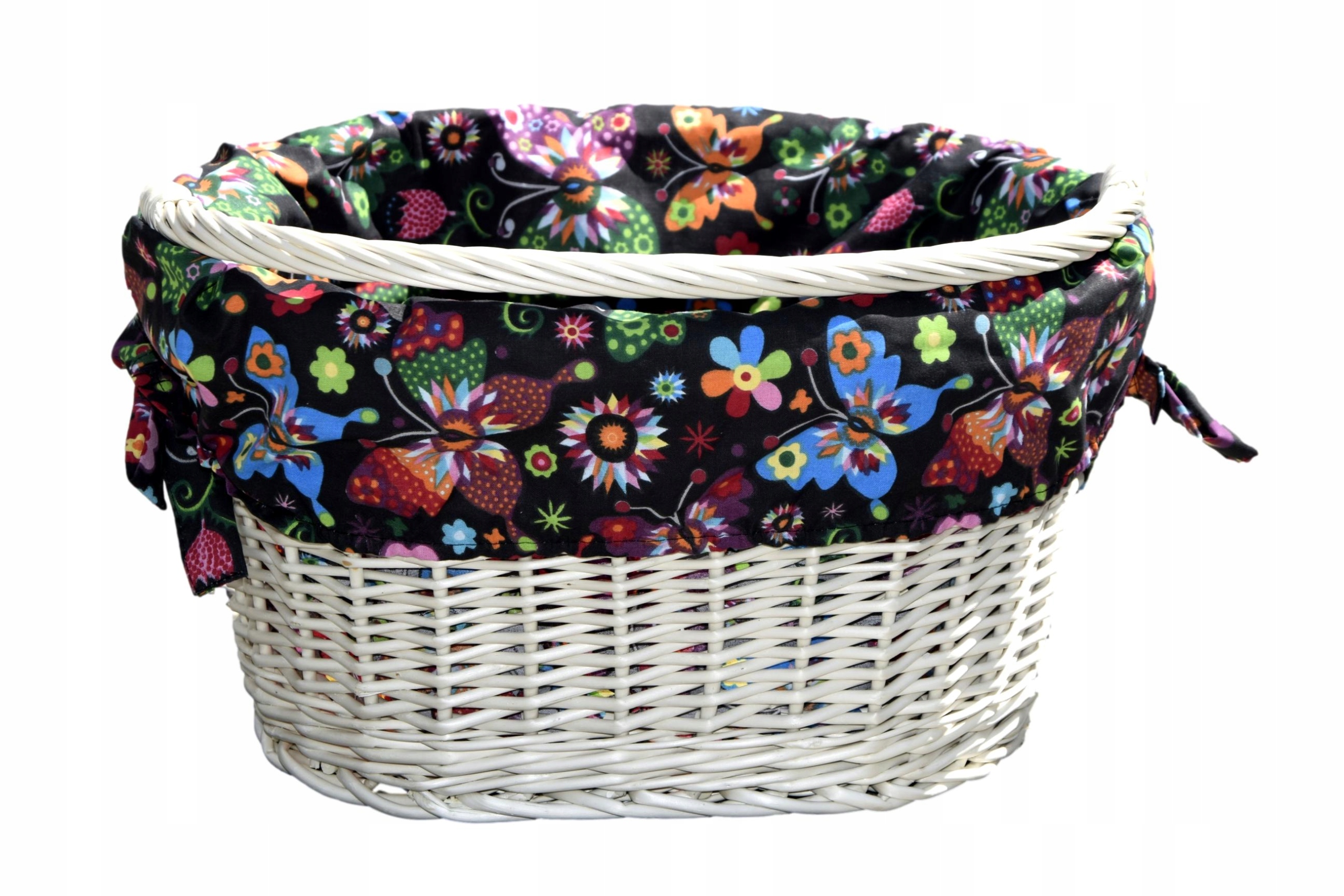 Koszyk wiklinowy na ROWER clik kosz +obszycie 16wz Montaż click